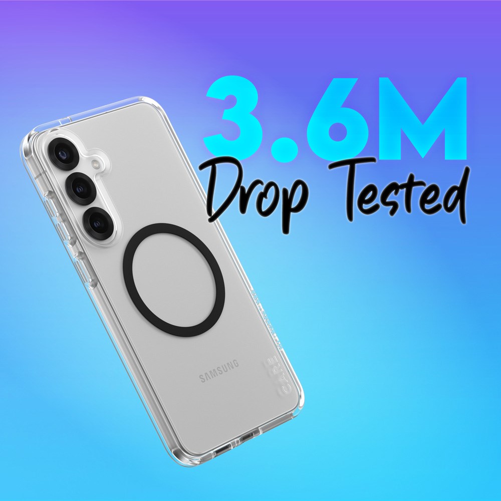 CARE by PanzerGlass Samsung Galaxy S25+ (Plus) FLAGSHIP Urban Combat Deksel - Qi Kompatibel - Gjennomsiktig / Black