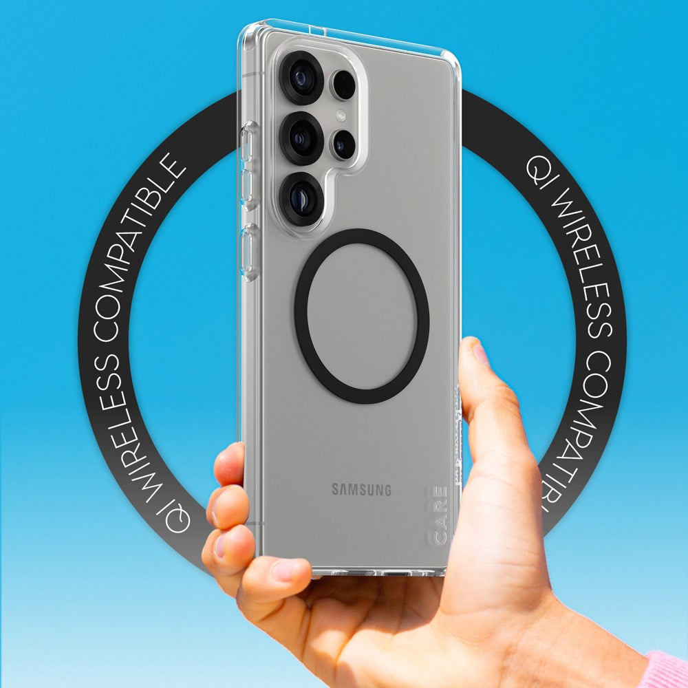 CARE by PanzerGlass Samsung Galaxy S25 Ultra FLAGSHIP Urban Combat Deksel - Qi Kompatibel - Gjennomsiktig / Black