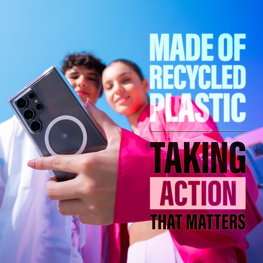 CARE by PanzerGlass Samsung Galaxy S25 Ultra FLAGSHIP Urban Combat Deksel - Qi Kompatibel - Gjennomsiktig / Black