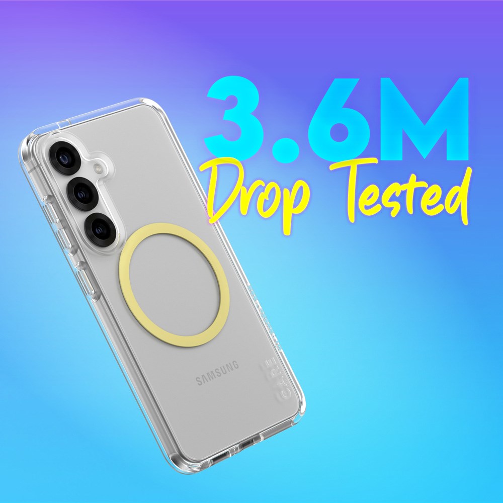 CARE by PanzerGlass Samsung Galaxy S25 FLAGSHIP Urban Combat Deksel - Qi Kompatibel - Gjennomsiktig / Chardonnay