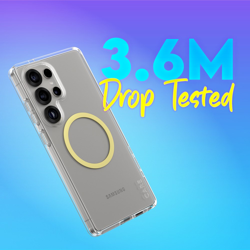 CARE by PanzerGlass Samsung Galaxy S25 Ultra FLAGSHIP Urban Combat Deksel - Qi Kompatibel - Gjennomsiktig / Chardonnay