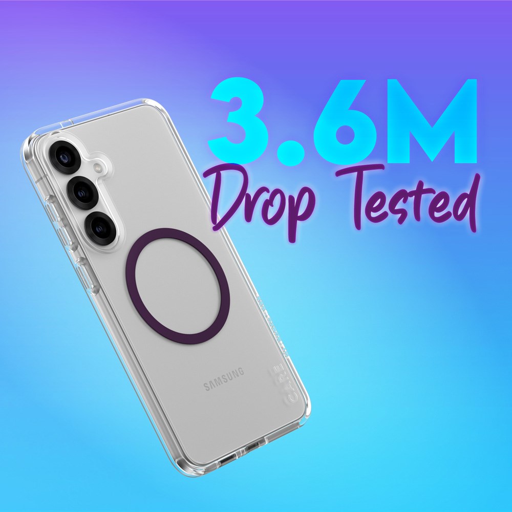 CARE by PanzerGlass Samsung Galaxy S25+ (Plus) FLAGSHIP Urban Combat Deksel - Qi Kompatibel - Gjennomsiktig / Plum Purple