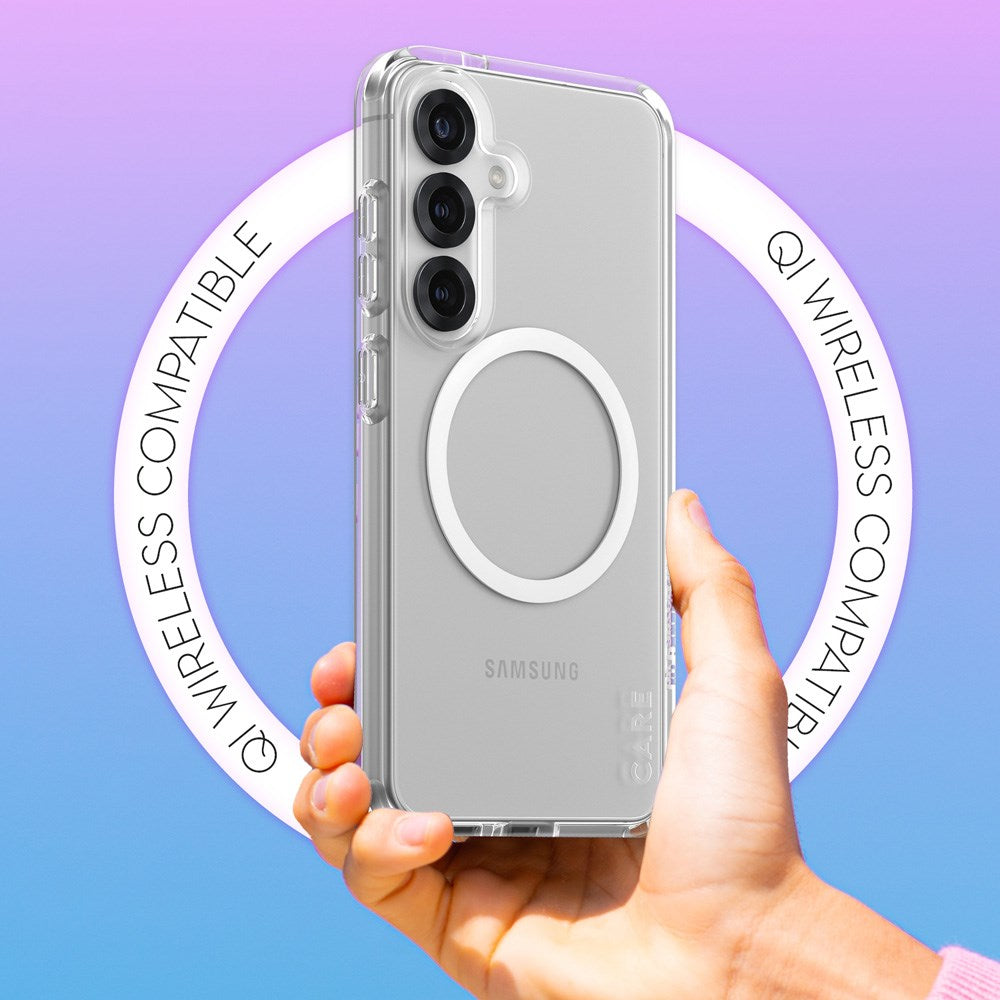 CARE by PanzerGlass Samsung Galaxy S25 FLAGSHIP Urban Combat Deksel - Qi Kompatibel - Gjennomsiktig / White