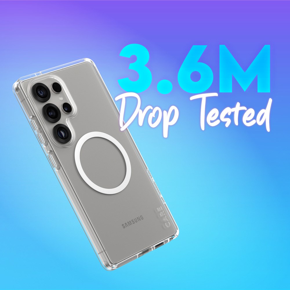 CARE by PanzerGlass Samsung Galaxy S25 Ultra FLAGSHIP Urban Combat Deksel - Qi Kompatibel - Gjennomsiktig / White