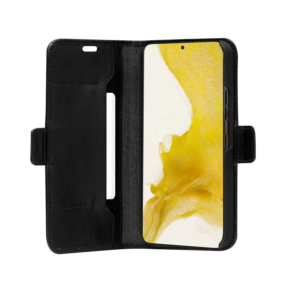 Samsung Galaxy S22 dbramante1928 Copenhagen Slim Ekte Skinn Flip Deksel m. Lommebok - Black