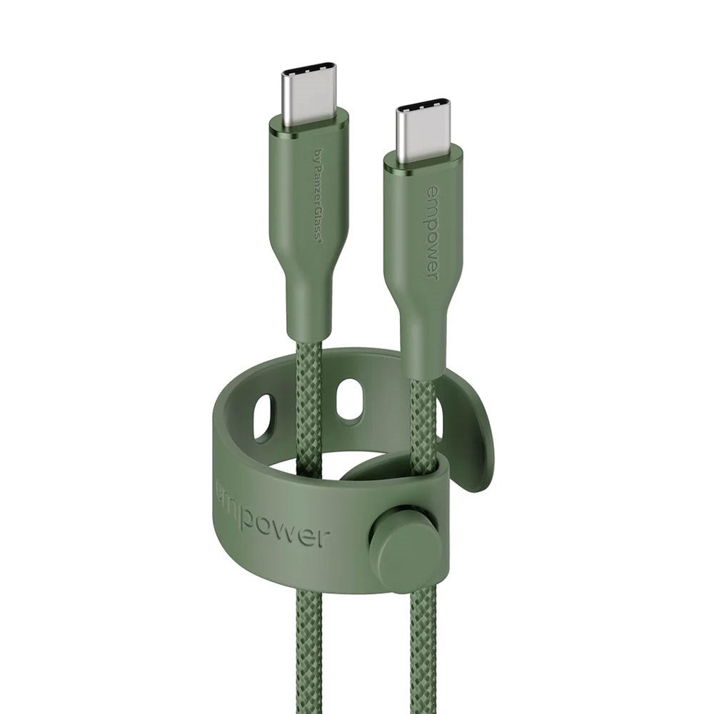 empower by PanzerGlass Racing 60W USB-C til USB-C Kabel – 1.2m – Sage