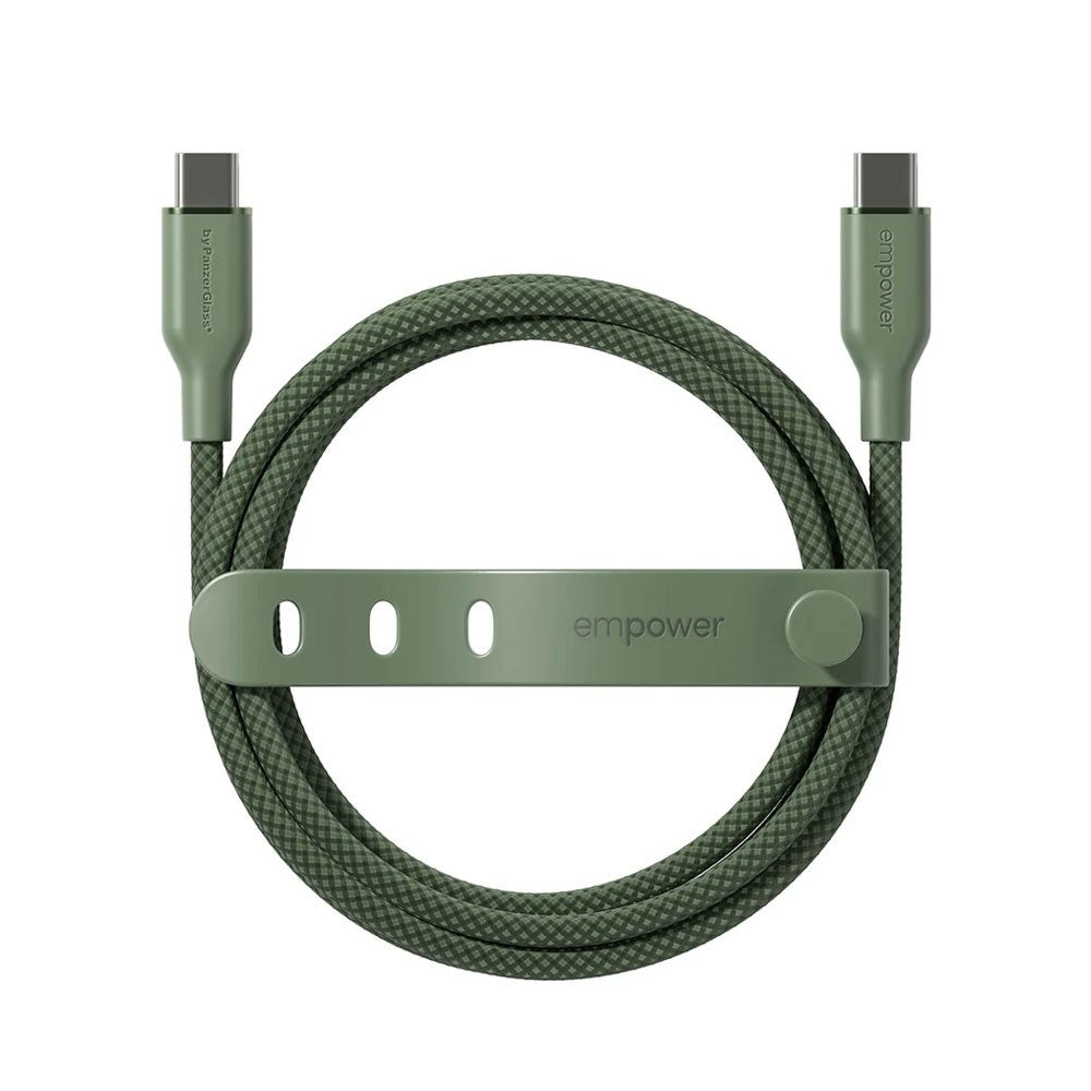 empower by PanzerGlass Racing 60W USB-C til USB-C Kabel – 1.2m – Sage