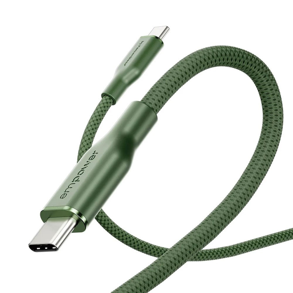 empower by PanzerGlass Racing 60W USB-C til USB-C Kabel – 1.2m – Sage