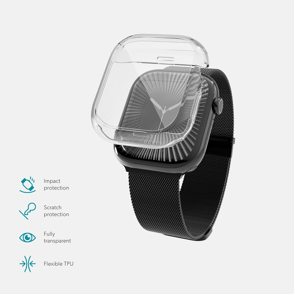 Epico Apple Watch 4/5/6/SE (44mm) Hero Case Fleksibelt Plastdeksel - Gjennomsiktig