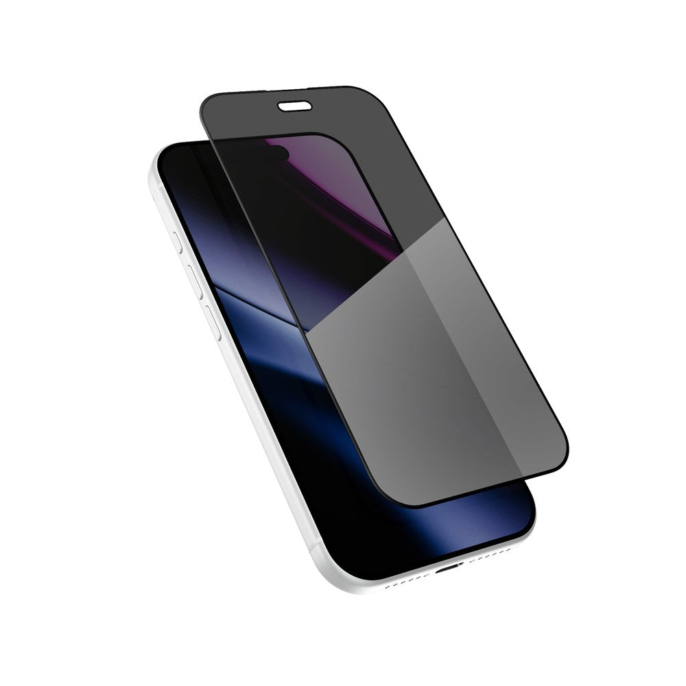 iPhone 18 Pro Epico Privacy AntiReflective Glass 3D Skjermbeskyttelsesglass m. Monteringsramme - Gjennomsiktig