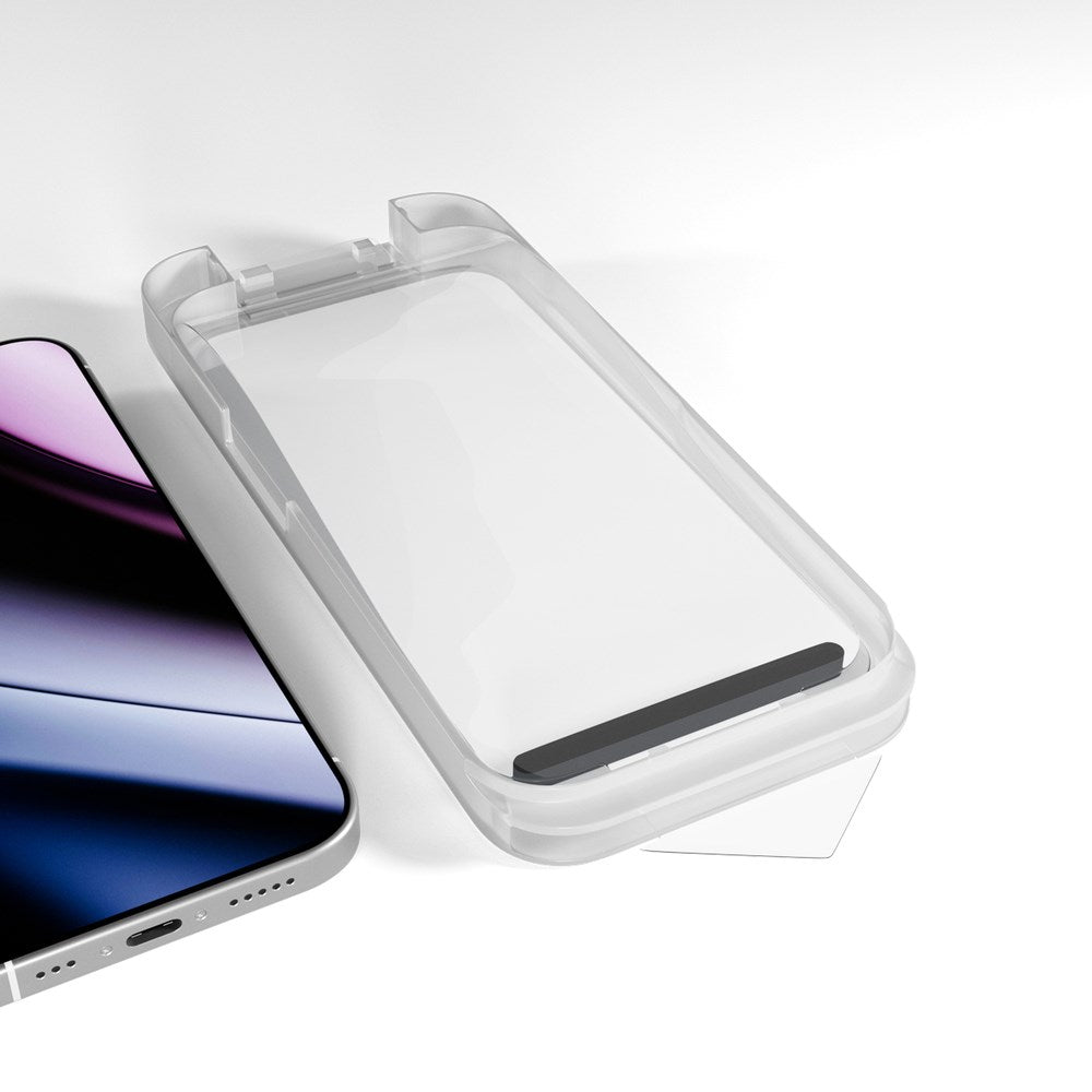 iPhone 18 Pro Max / 17 Pro Max Epico Glass Protector Skjermbeskyttelsesglass med Monteringsramme - Gjennomsiktig