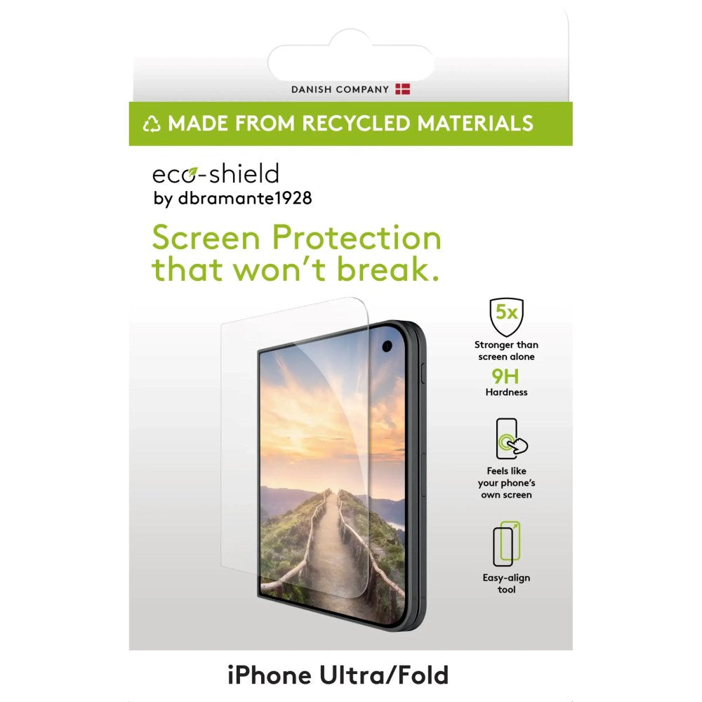 iPhone Duo Dbramante1928 Eco-Shield PET-skjermbeskyttelse - Gjennomsiktig