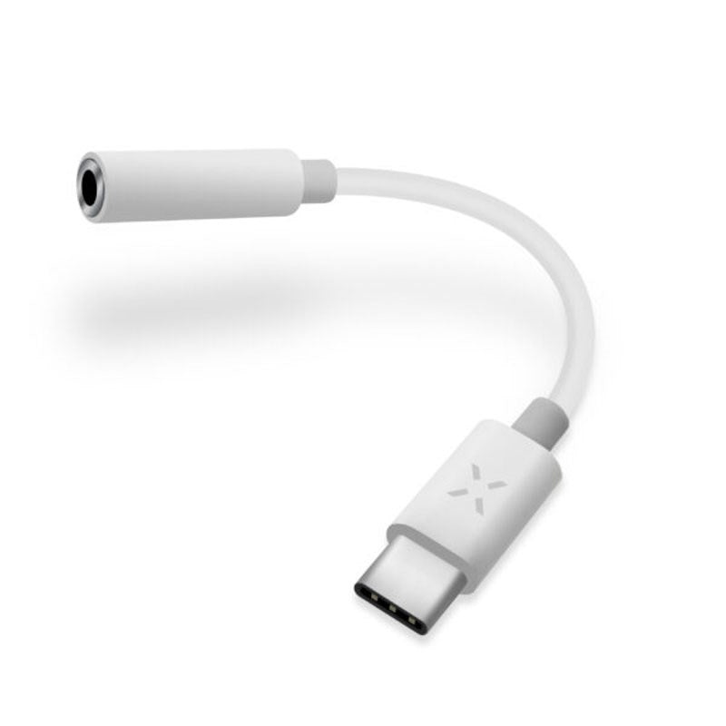Fixed Audio Adapter USB-C til 3.5mm Minijack Stikk - 1m - Hvit