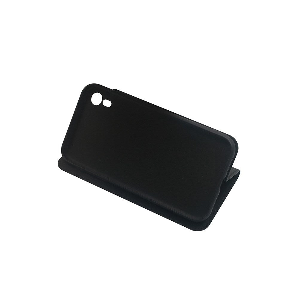 GreenMind iPhone XR Kunstskinn Flip Deksel m. Kortholder & Ståfunksjon - Svart