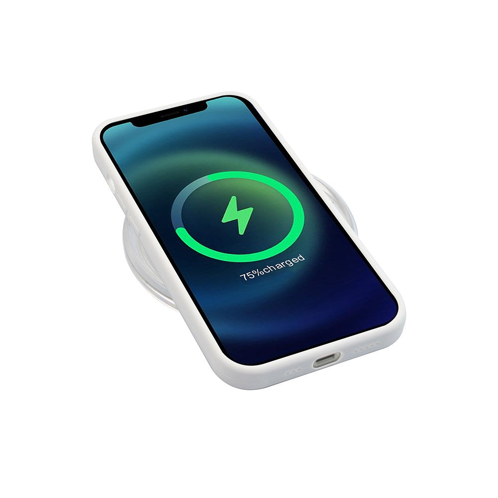 GreenMind iPhone 13 Mini Fôret Silikon Deksel - Hvit