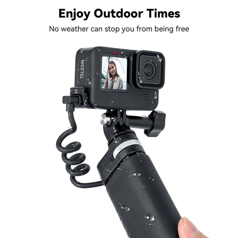 TELESIN Vanntett Batterideksel til GoPro Hero 9 / 10 / 11 / 12 - Svart