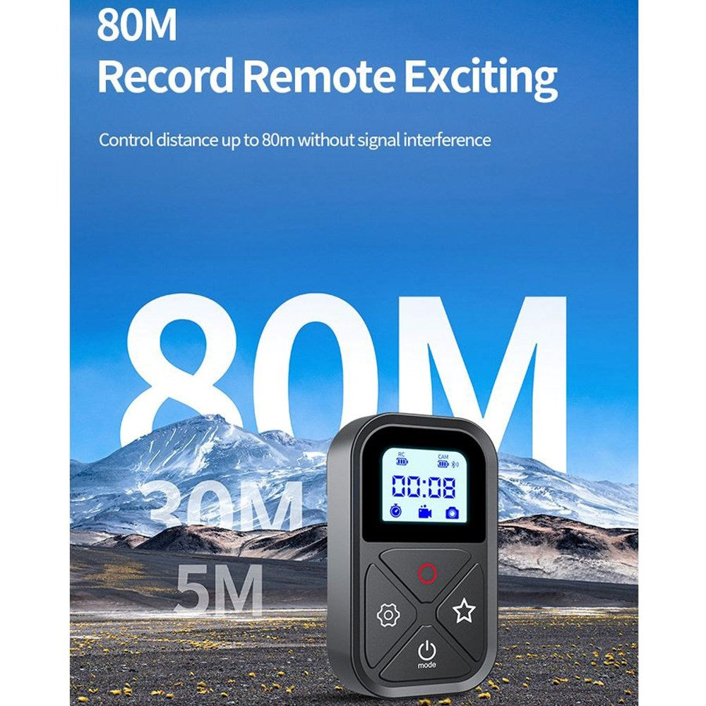 TELESIN Fjernkontroll for GoPro Hero 8 / 9 / 10 / 11 / 12 / 13 / Max & Smarttelefoner - Svart