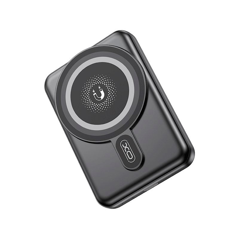 XO 20W Magnetisk Powerbank 10 000mAh med USB-C og Stativfunksjon - Svart