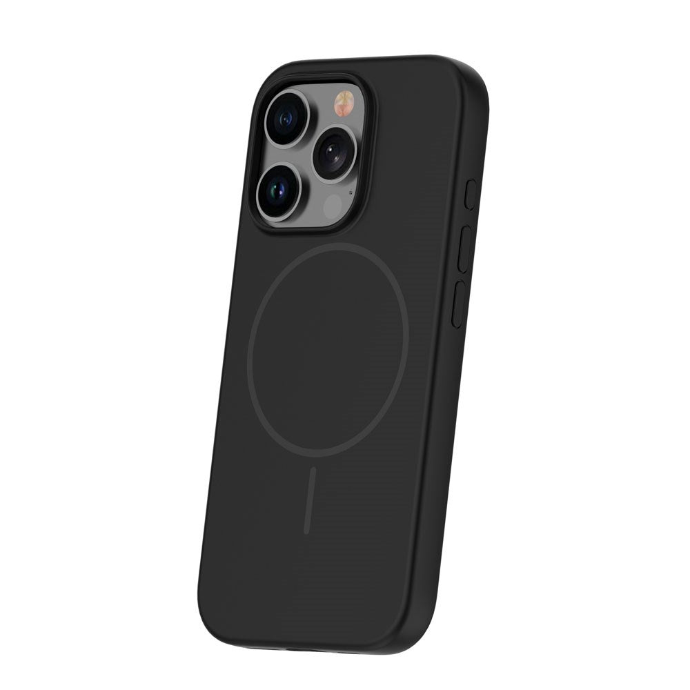 iPhone 15 Pro Silicone Thin Deksel - MagSafe Kompatibel - Svart