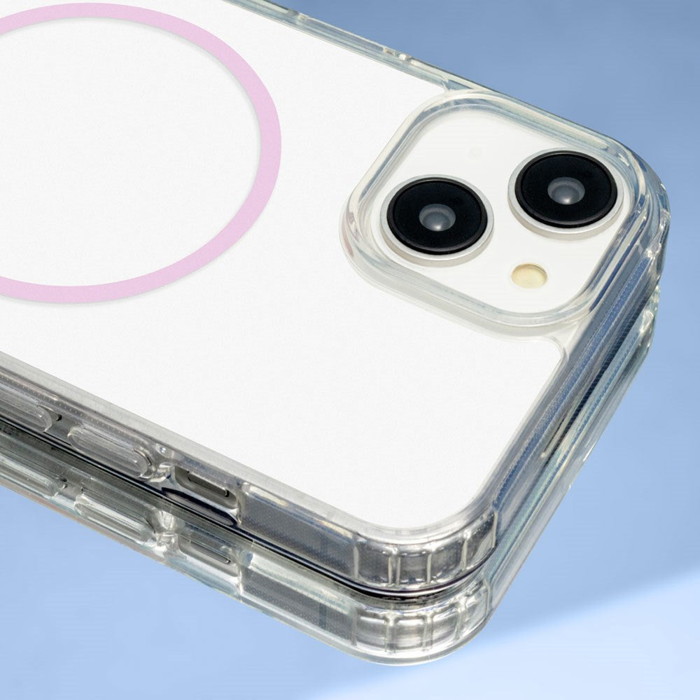iPhone 17 TFO Anti-Shock Thin Deksel - MagSafe Kompatibel - Gjennomsiktig / Rosa