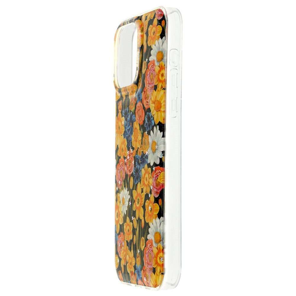 iPhone 16 Pro TFO Glow Glam Deksel - Oransje / Blomster