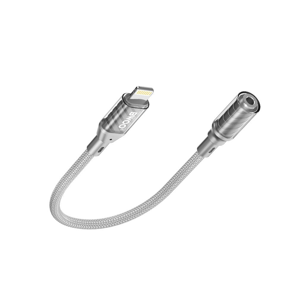 BWOO Lightning til 3,5 mm Jack Adapter – Grå