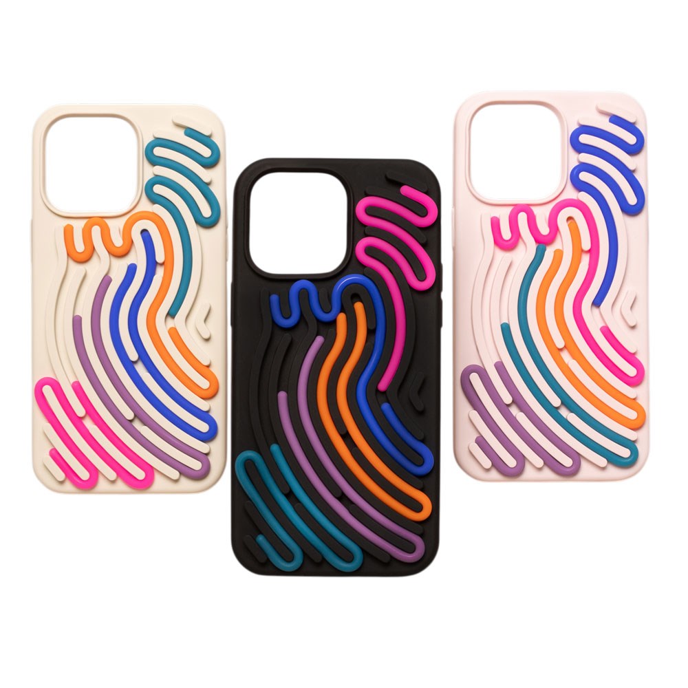 iPhone 16 Pro Max TFO DIY Snake Silikon Deksel - Svart