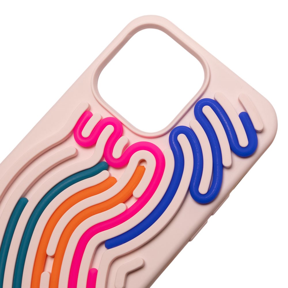 iPhone 16 Pro Max TFO DIY Snake Silikon Deksel - Rosa