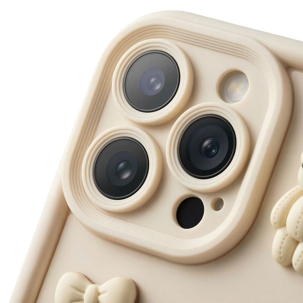 iPhone 12 TFO Ultra Trendy 3D Deksel - Beige Bear