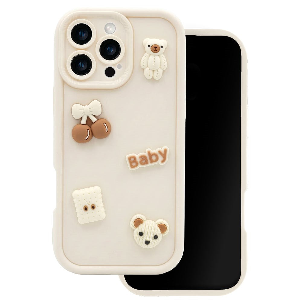 iPhone 17 Pro TFO Ultra Trendy 3D Deksel - Beige Bear