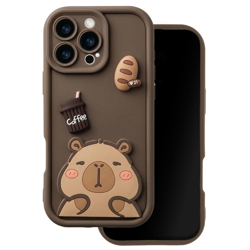 iPhone 17 Pro Max TFO Ultra Trendy 3D Deksel - Brown Capybara
