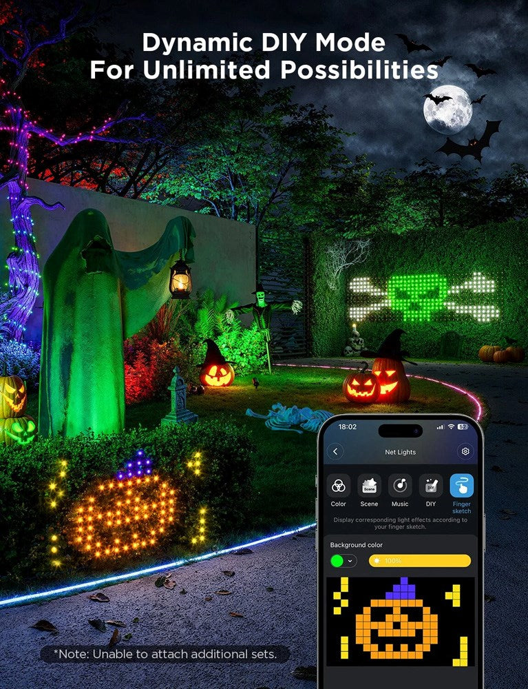 Govee Outdoor Net Lights - LED Nettlys (0.85m*1.43m) - Grønn