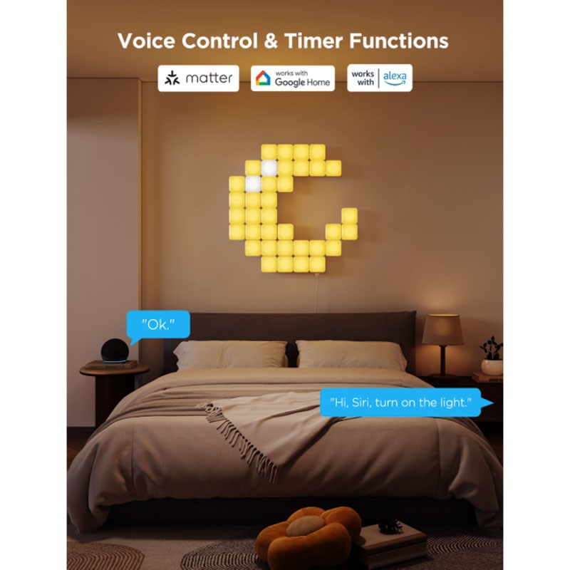 Govee Smart Mini Panel Lights - 10 stk. - Hvit