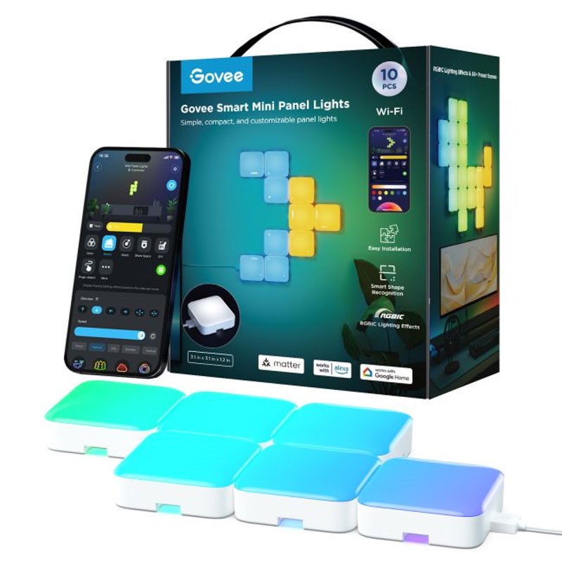 Govee Smart Mini Panel Lights - 10 stk. - Hvit