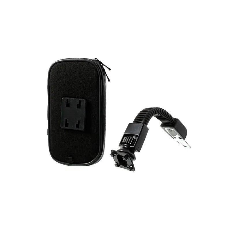 Vanntett Roterende Mobilholder for Motorsykkelstyre - Størrelse 16.5 x 9 cm - Svart