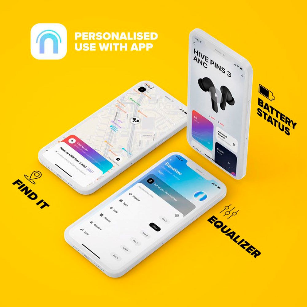 Niceboy HIVE Pins ANC 3 True Wireless In-Ear Høretelefoner - Hvid