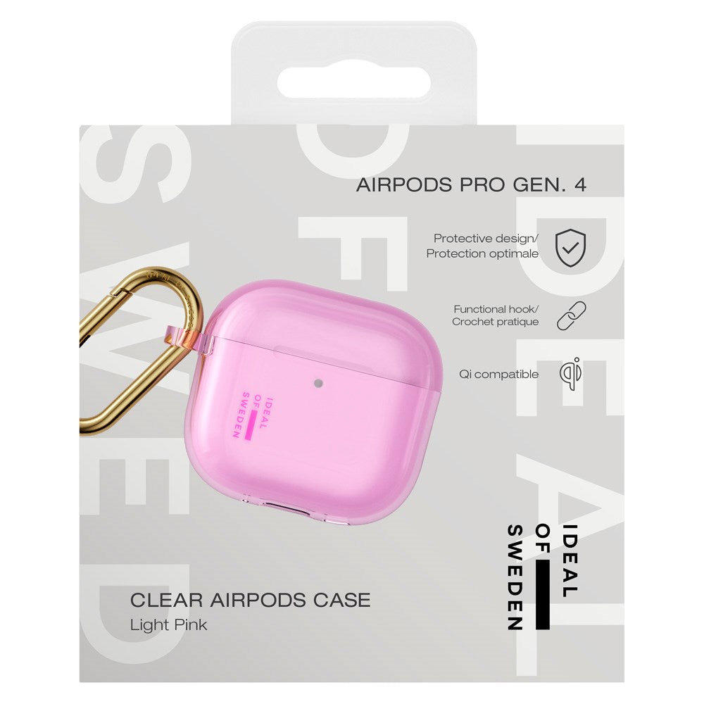 iDeal of Sweden AirPods (4. Gen.) Clear Case med Karabinkrok - Light Pink