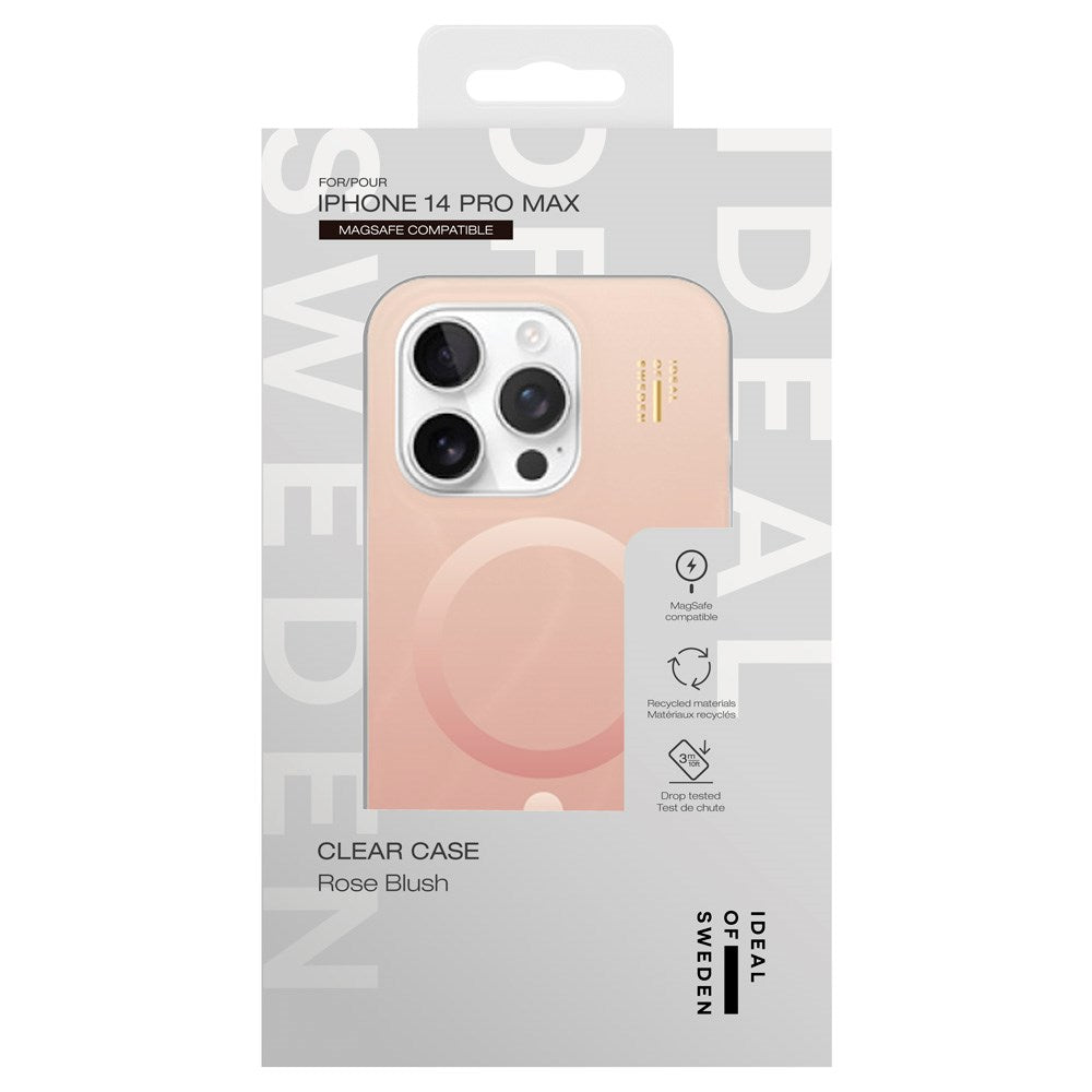 iPhone 14 Pro Max iDeal Of Sweden Clear Deksel - MagSafe Kompatibel - Rose Blush