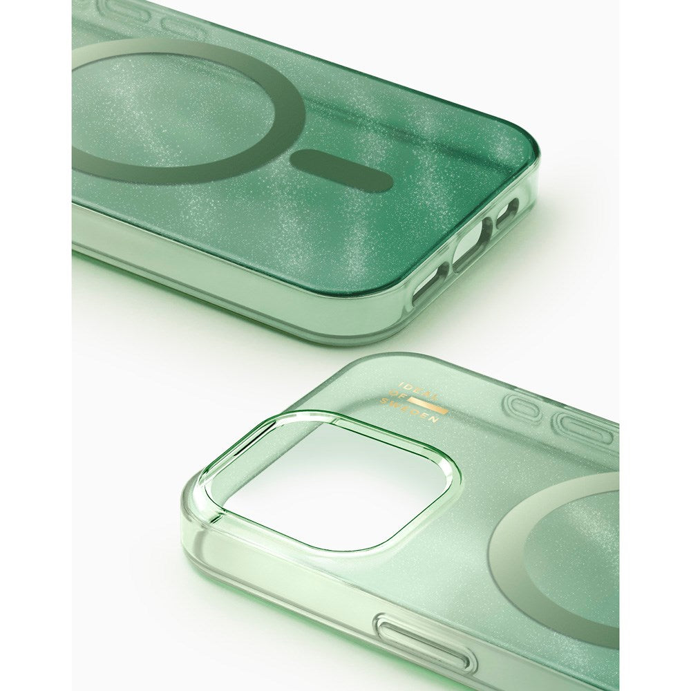 iPhone 15 Pro iDeal Of Sweden Clear Deksel - MagSafe Kompatibel - Sage Green