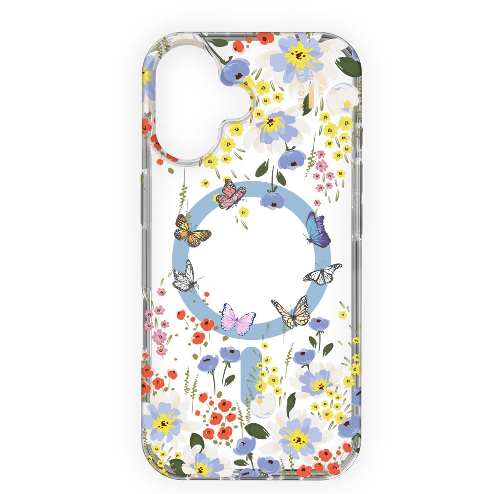iDeal Of Sweden iPhone 16 Clear Case - MagSafe Kompatibel - Artistic Garden
