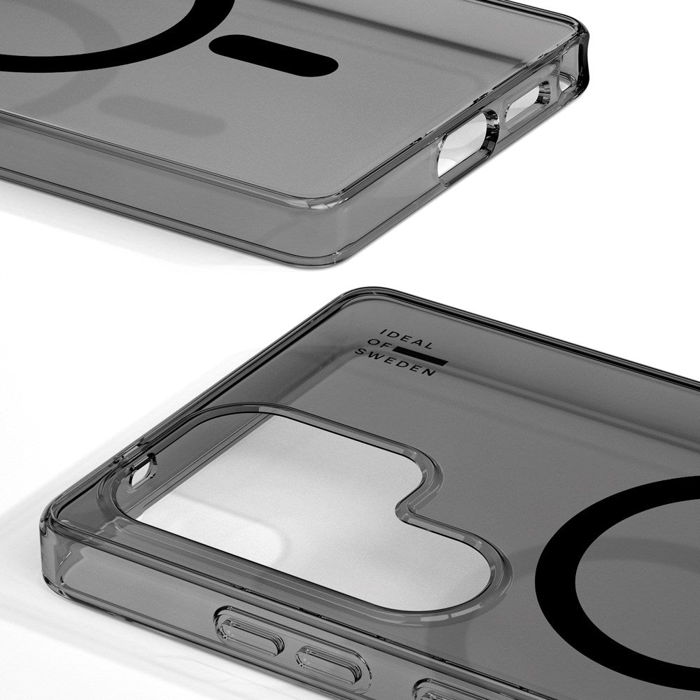 Samsung Galaxy S25 Ultra iDeal Of Sweden Clear Deksel - Trådløs Lading - Tinted Black