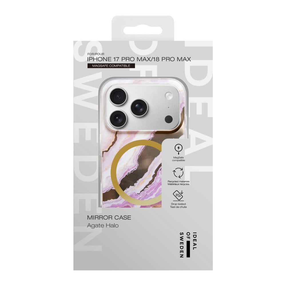 iPhone 18 Pro Max / 17 Pro Max iDeal Of Sweden Mirror Deksel - MagSafe Kompatibel - Agate Halo
