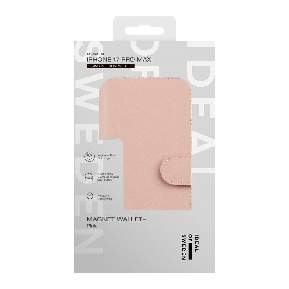 iDeal Of Sweden iPhone 17 Pro Max Magnet Wallet+ Deksel - MagSafe Kompatibel - Pink