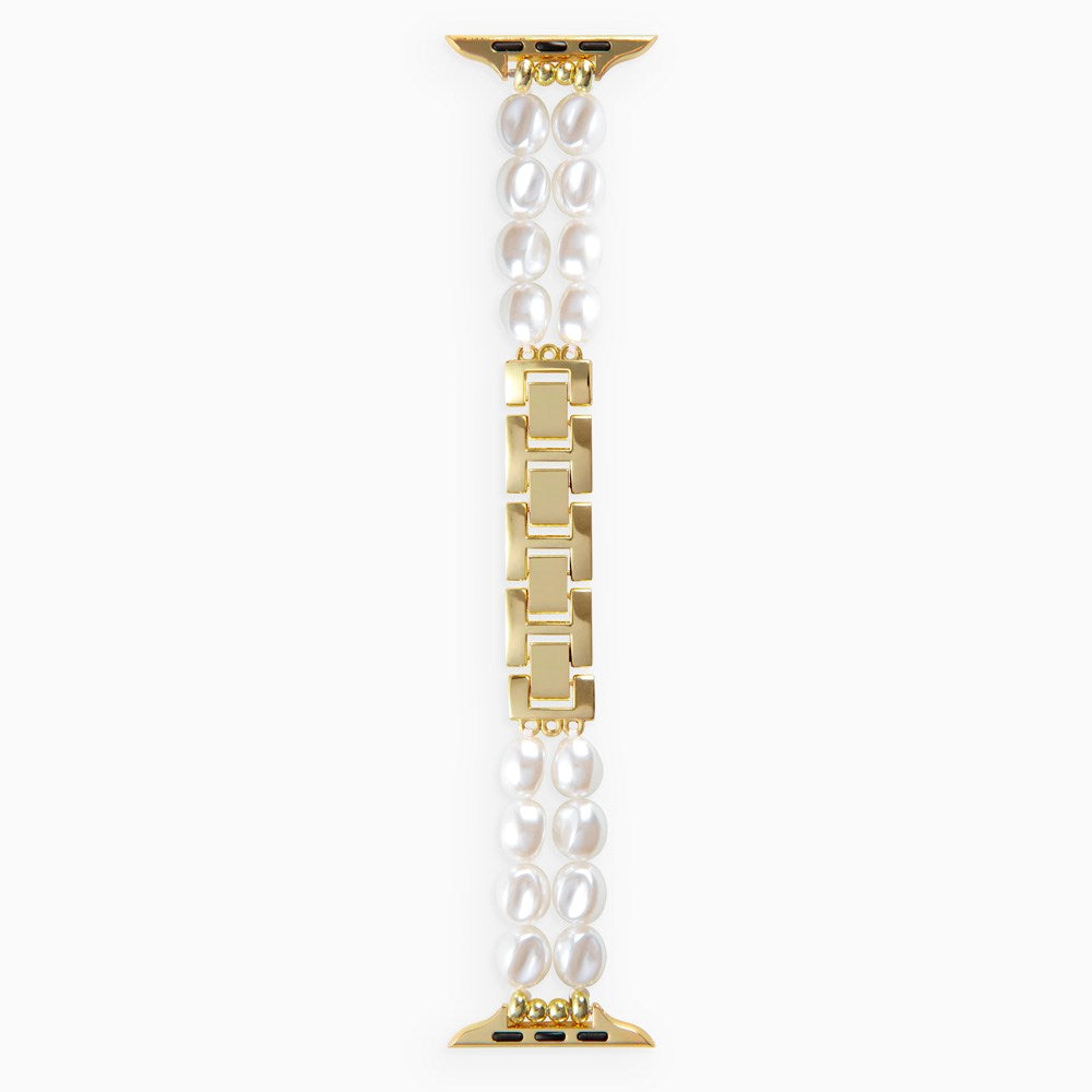 Apple Watch (42/44/SE/45/46/49mm) iDeal of Sweden Resin Klokkerem - Classy White Pearl