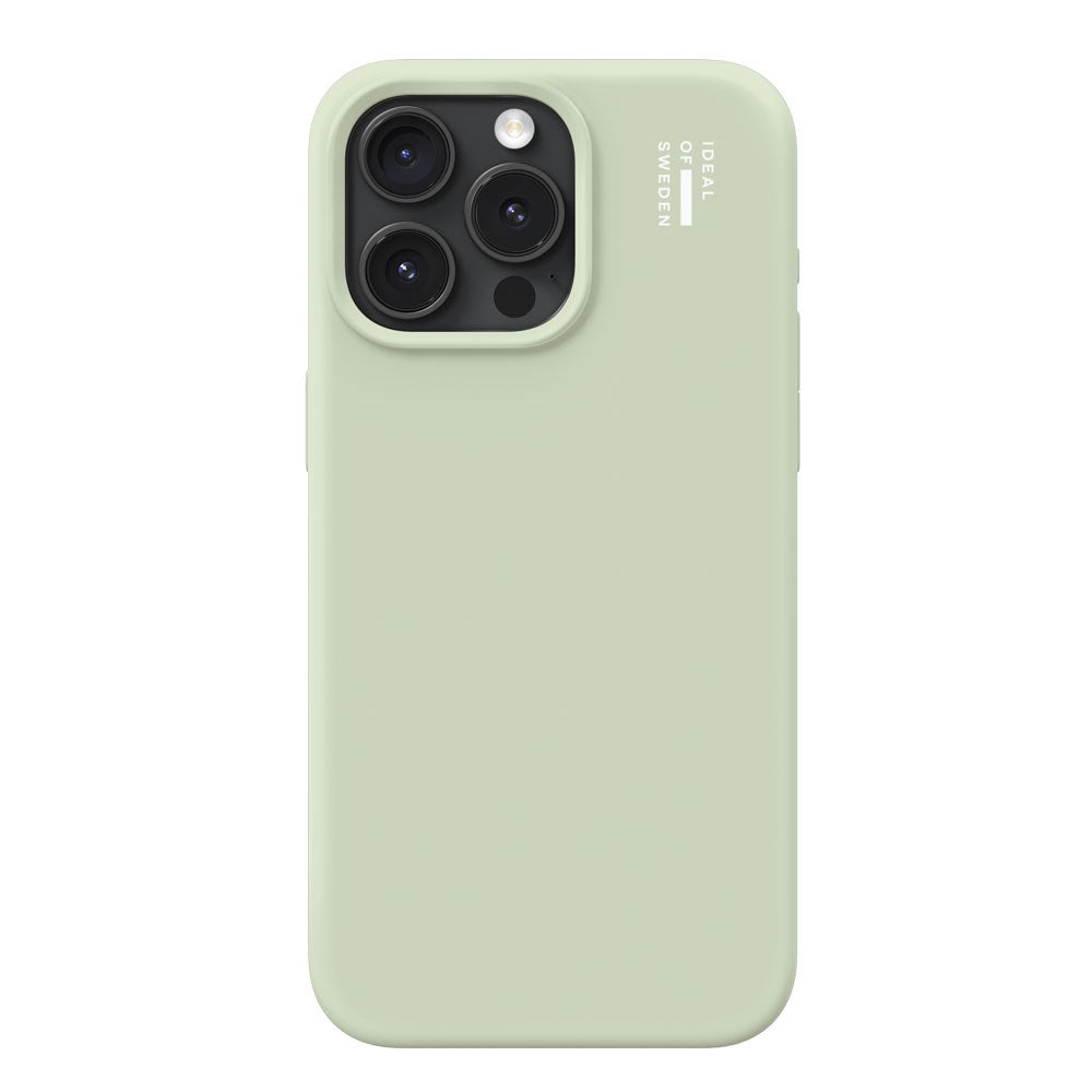 iPhone 15 Pro Max iDeal Of Sweden Silicone Deksel - MagSafe Kompatibel - Sage Green