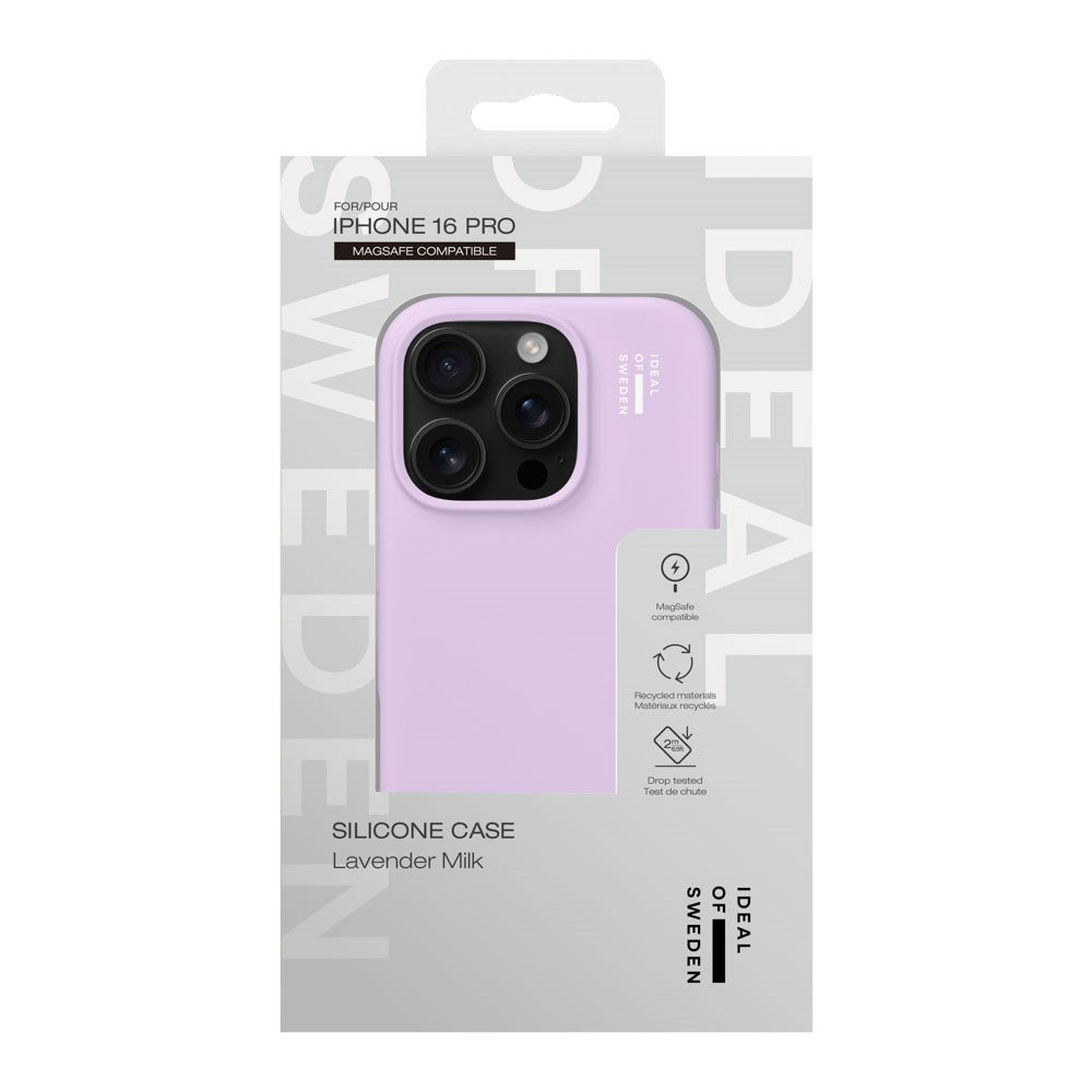 iPhone 16 Pro iDeal Of Sweden Silicone Deksel - MagSafe Kompatibel - Lavender Milk