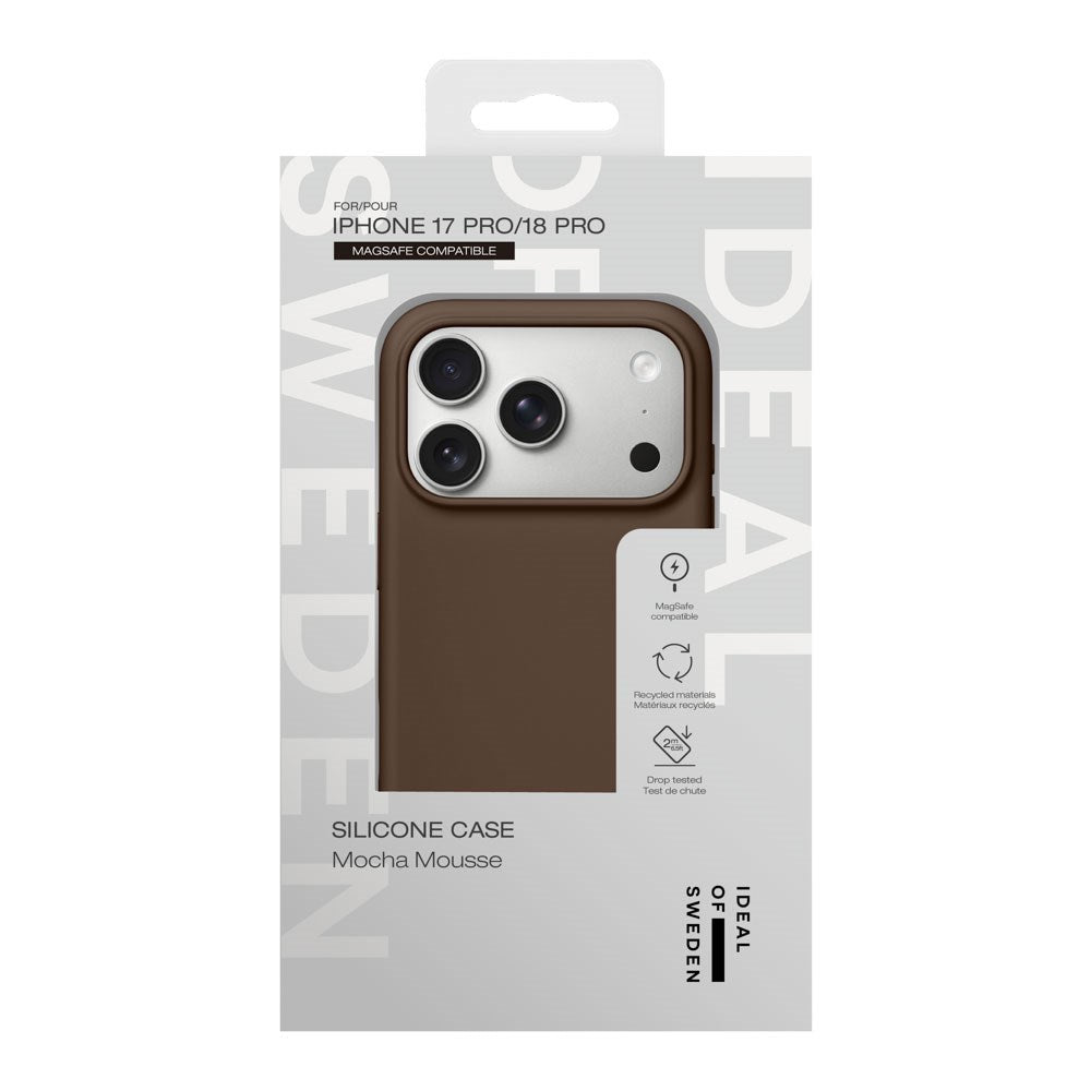 iPhone 18 Pro / 17 Pro iDeal Of Sweden Silikon Deksel - MagSafe Kompatibel - Mocha Mousse