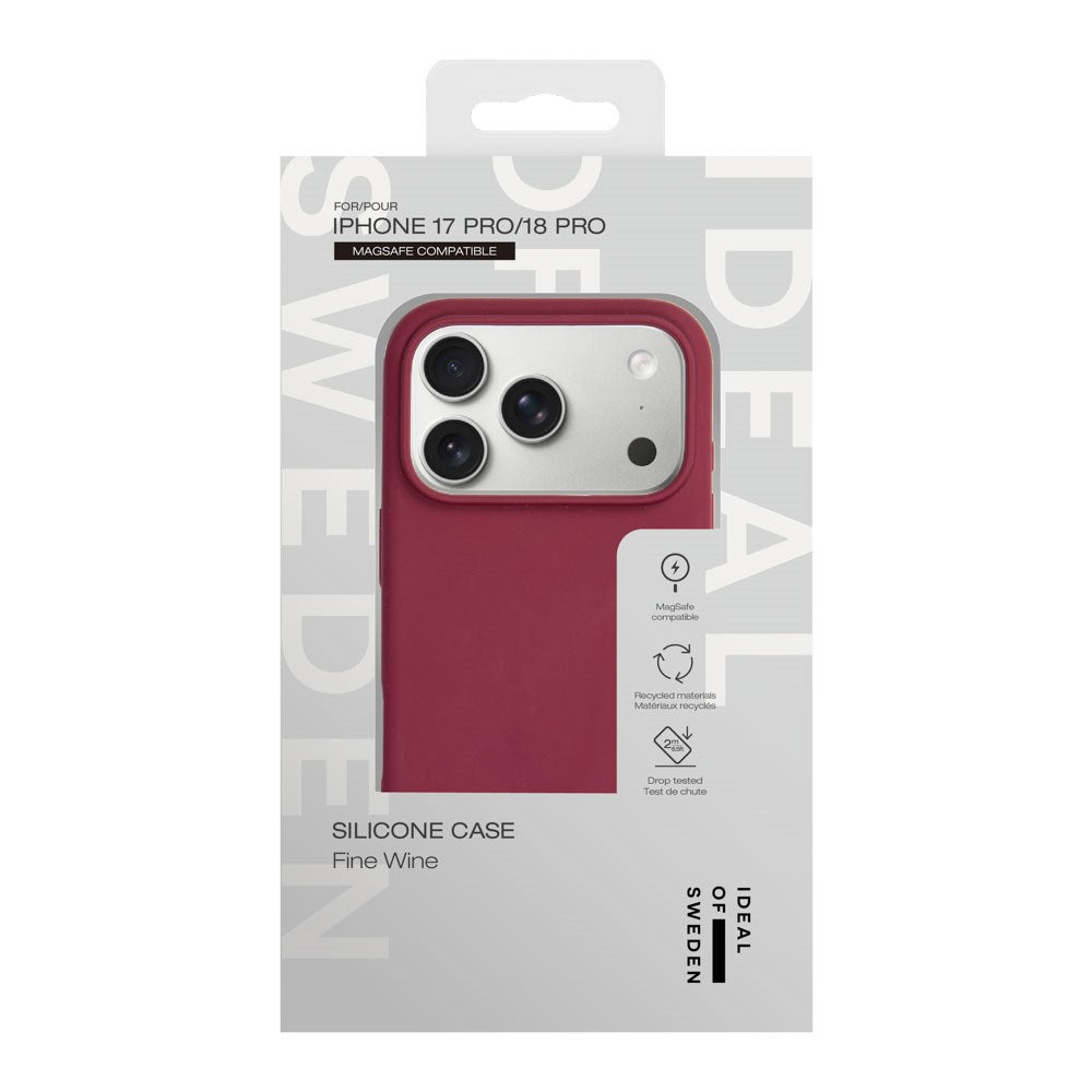 iPhone 18 Pro / 17 Pro iDeal Of Sweden Silikon Deksel - MagSafe Kompatibel - Fine Wine