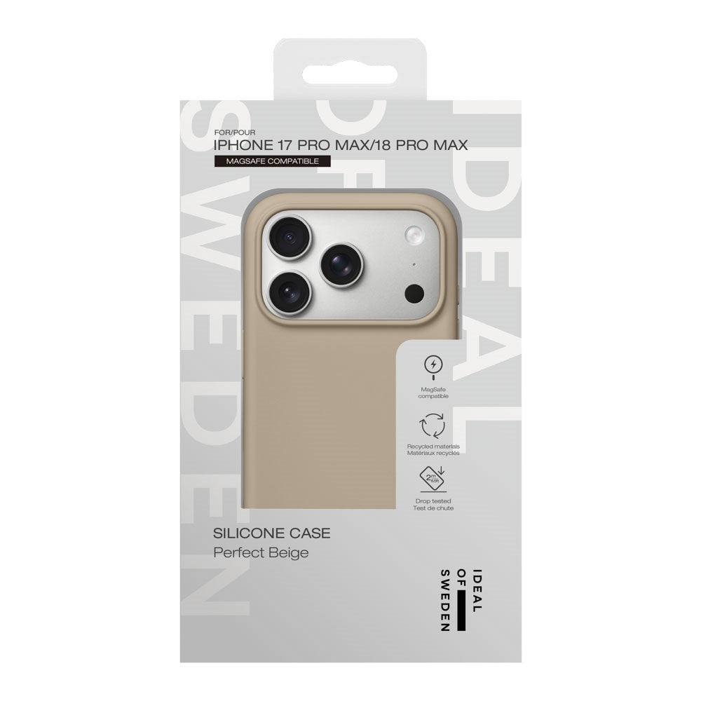 iPhone 18 Pro Max / 17 Pro Max iDeal Of Sweden Silikon Deksel - MagSafe Kompatibel - Perfect Beige