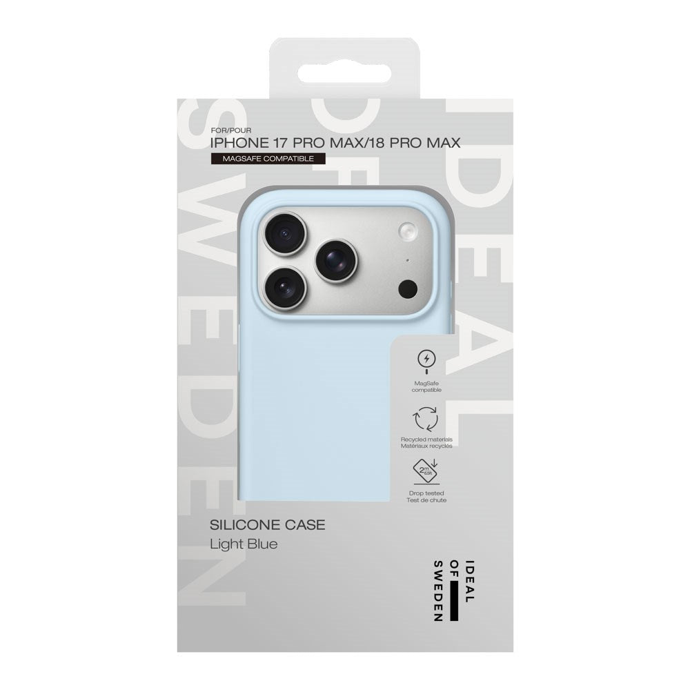 iPhone 18 Pro Max / 17 Pro Max iDeal Of Sweden Silikon Deksel - MagSafe Kompatibel - Light Blue